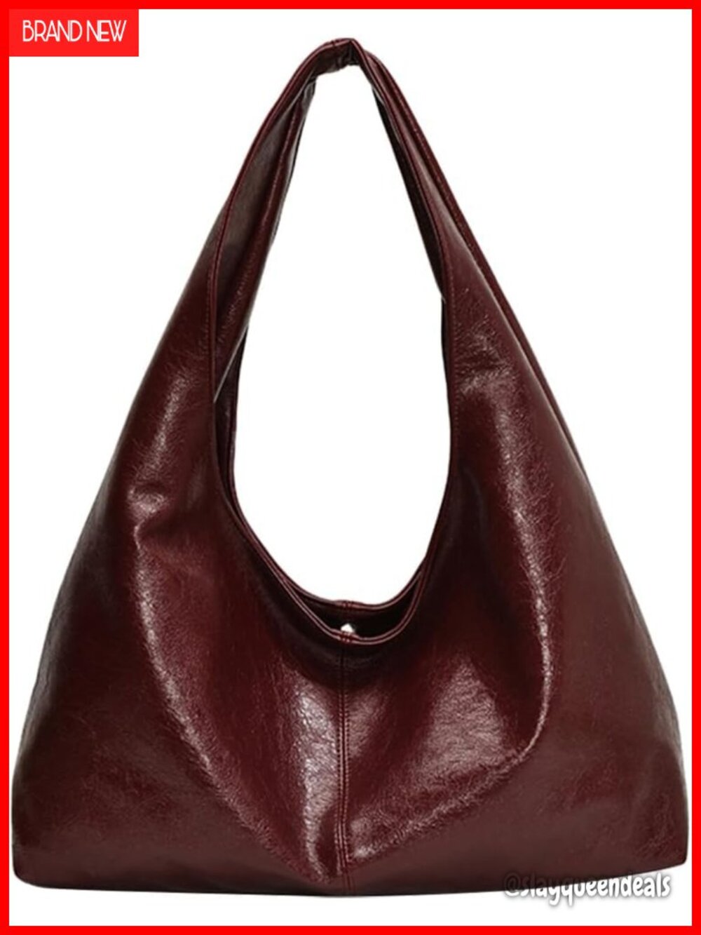Burgundy Purse Large Tote Bags for Women Slouchy Hobo Bag Leather Hobo Bags for